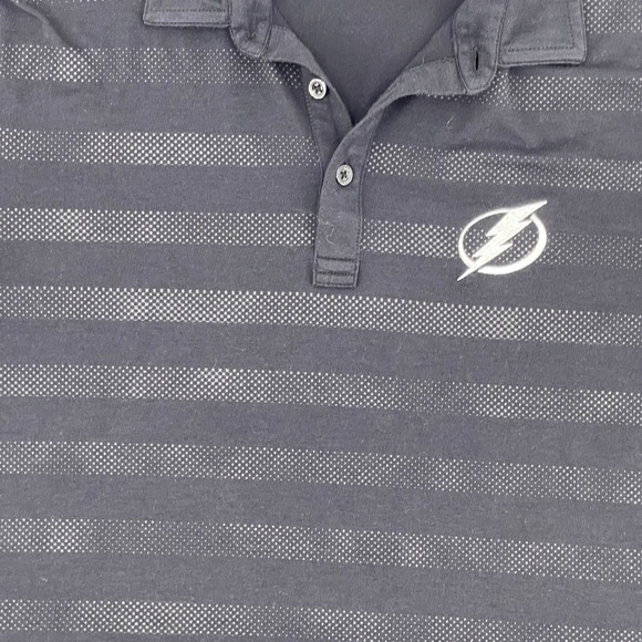 Travis Mathew Men's Medium Black Tampa Bay Lightning Polo Shirt Golf Casual - Picture 3 of 7